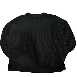 Aerie Black Knitted Crewneck Sweater